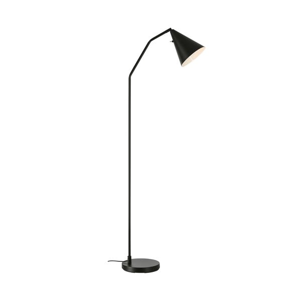Lampada da terra LED nera con paralume in metallo e intensità regolabile (altezza totale 144 cm) Funil – Markslöjd