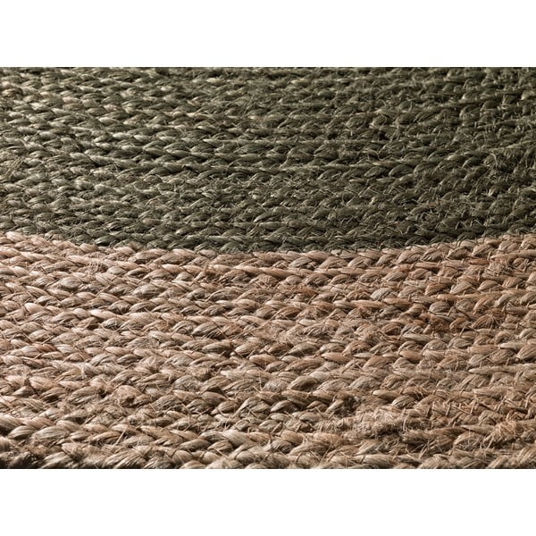 Tappeto rotondo verde/di colore naturale in iuta ø 90 cm Mahon – Universal-image-2