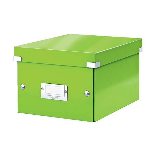 Scatola di cartone verde con coperchio Click&Store - Leitz