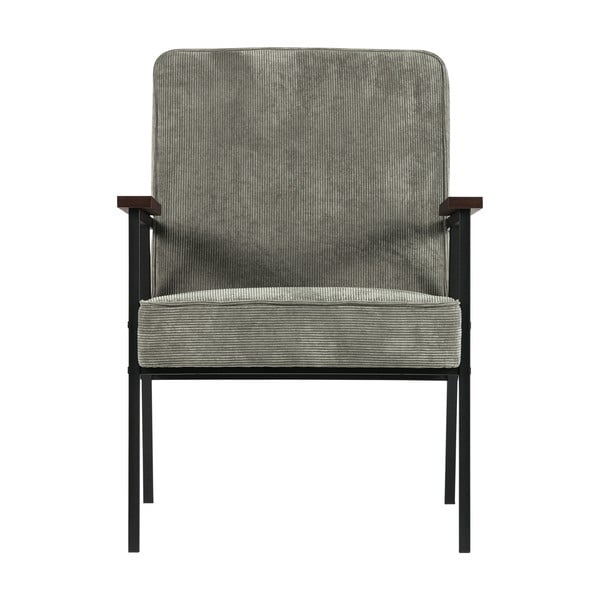 Poltrona grigio chiaro con braccioli Sally - WOOOD-image-3