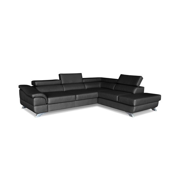 Tmavě šedá rohová rozkládací pohovka Windsor & Co. Sofas Omnikron, pravý roh-image-1