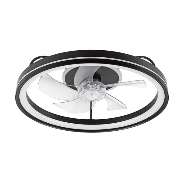 Plafoniera a LED nera con ventilatore Fargo - LAMKUR