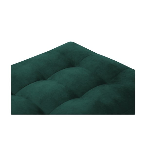 Pouf in velluto verde petrolio Santo - Milo Casa-image-4
