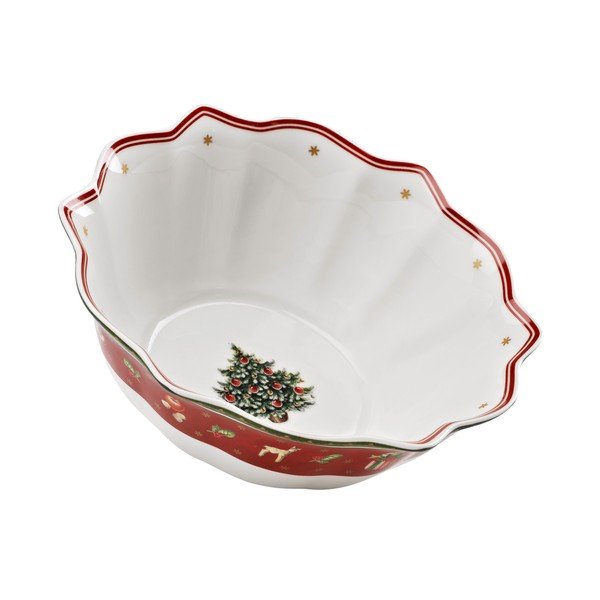 Ciotola natalizia in porcellana bianca e rossa, ø 32 cm Toy's Delight - Villeroy&Boch