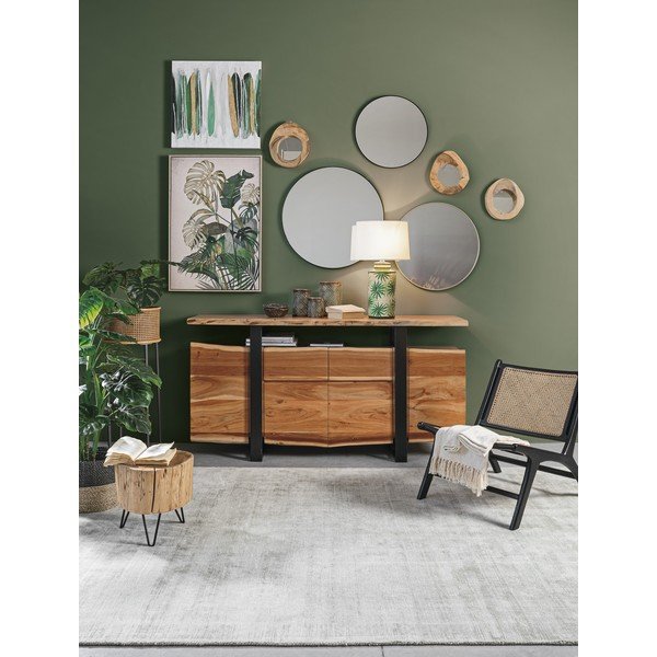 Sgabello di colore naturale in acacia massiccia Artur – Bizzotto-image-3