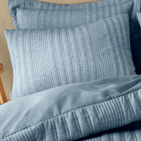 Biancheria blu per letto matrimoniale 200x200 cm Tamba Stripe - Pineapple Elephant-image-1