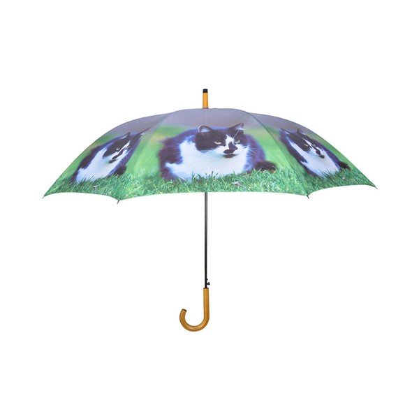 Tmavě modrý deštník s kočkami Esschert Design, ⌀ 120 cm