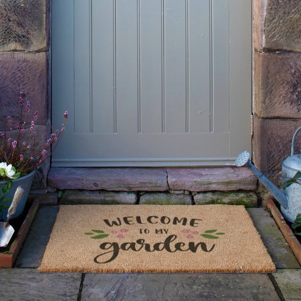 Zerbino in fibre di cocco 60x90 cm Welcome to My Garden – Artsy Doormats-image-3
