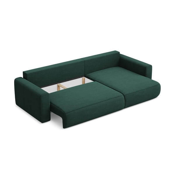 Divano angolare verde allungabile/con contenitore (con penisola a destra/con chaise lounge) Kapua – Makamii-image-3