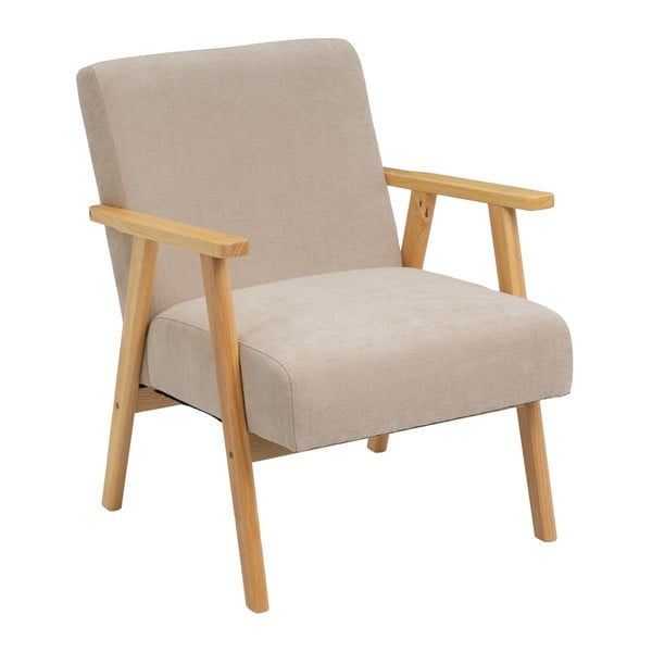 Poltrona beige con rivestimento in ciniglia Vintage – Casa Selección