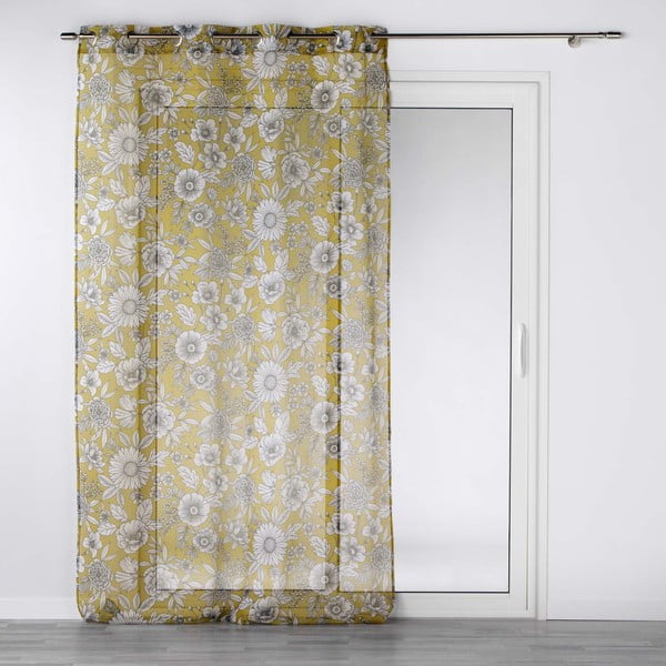 Tenda in voile giallo ocra 140x280 cm Milady - douceur d'intérieur