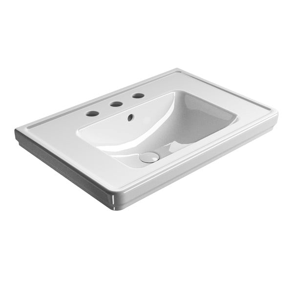 Lavabo bianco in ceramica 75x50 cm Classic – Sapho