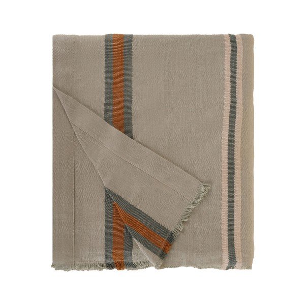 Copriletto grigio-verde in misto cotone e lino , 180 x 240 cm Aren - Buldan's-image-2