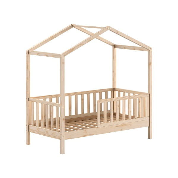 Letto per bambini in legno di pino in colore naturale 70x140 cm DALLAS - Vipack