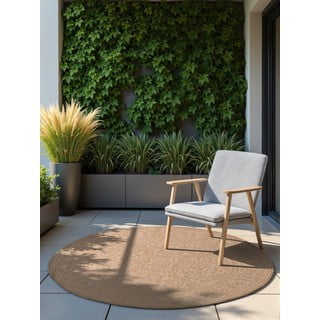 Tappeto da interno/esterno rotondo beige/avorio ø 160 cm Duet Kona – NORTHRUGS