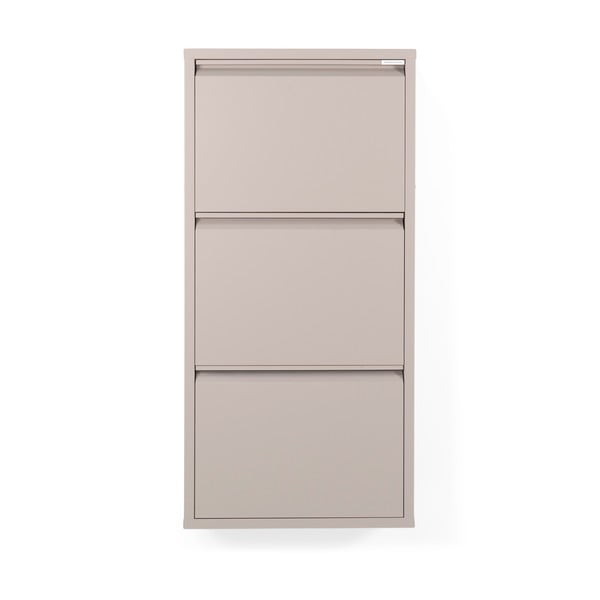 Scarpiera grigio tortora in metallo con ante ribaltabili 50x103x15 cm Billy – Spinder Design-image-3