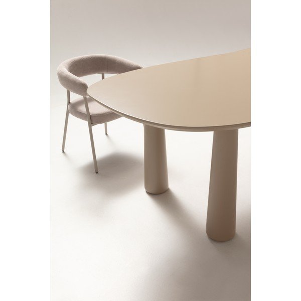 Tavolino da salotto beige con piano in pino massiccio 110x220 cm Nahia – MOME-image-4