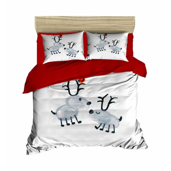 Biancheria da letto natalizia per letto matrimoniale con lenzuolo Noemi, 160 x 220 cm - Mijolnir