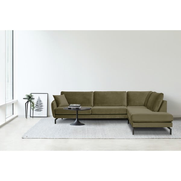 Divano angolare in velluto verde (angolo destro) Magic - Scandic-image-1