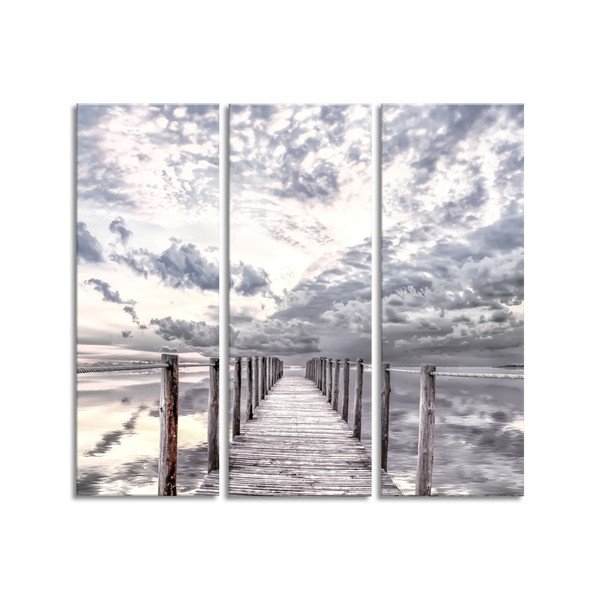 Quadro in più parti Tela in riva al mare, 81 x 75 cm - Styler