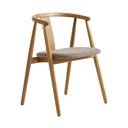 Sedia da pranzo in colore beige-naturale Relate - Unique Furniture