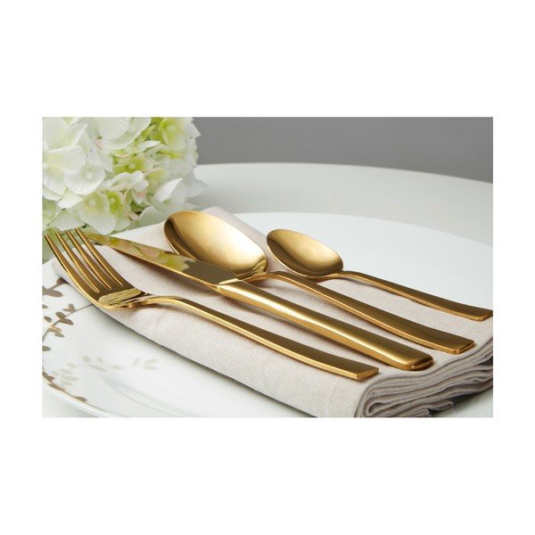 Posate in acciaio inox color oro 16 pezzi Avie - Premier Housewares-image-1