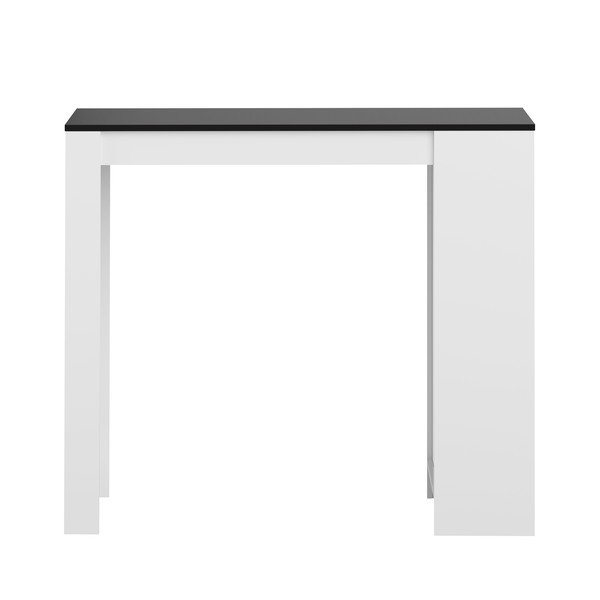 Tavolo bar bianco con piano nero 115x50 cm Aravis - TemaHome-image-2