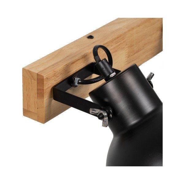 Lampada da parete in colore nero e naturale - Ixia-image-1