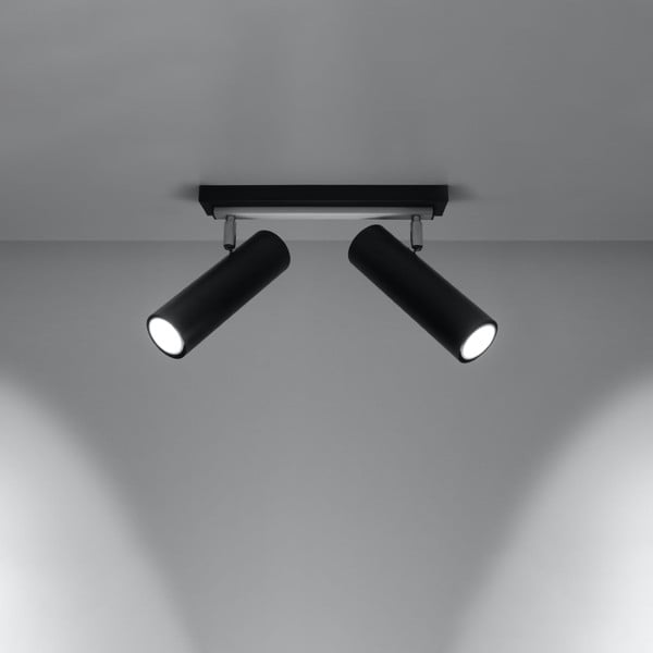 Lampada da soffitto nera 6x30 cm Mira - Nice Lamps