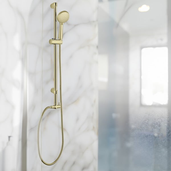Tubo doccia oro opaco in acciaio inox 150 cm Brass – Wenko-image-1