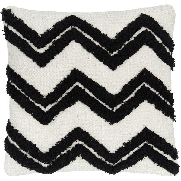 Federa decorativa in cotone beige e nero, 45 x 45 cm Akesha - Westwing Collection