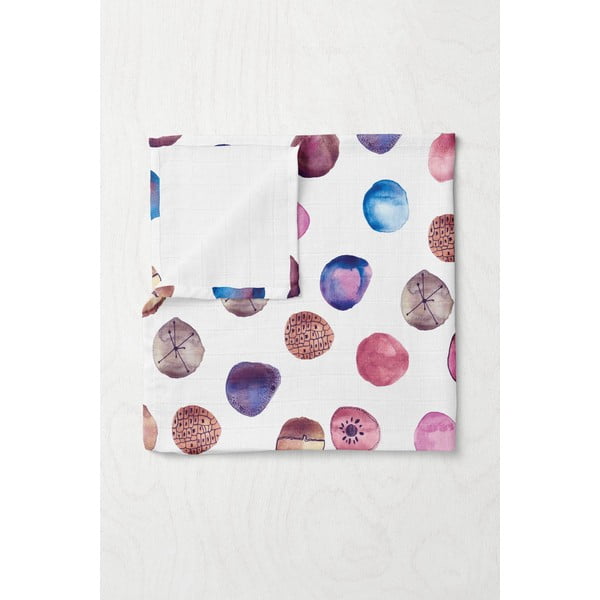 Coperta per bambini bianca in mussola 75x100 cm Shells – Mijolnir-image-1