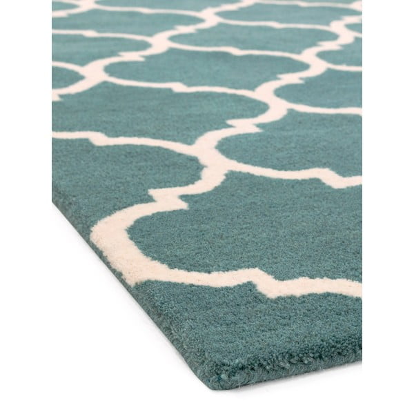 Tappeto in lana blu tessuto a mano 80x150 cm Albany - Asiatic Carpets-image-2