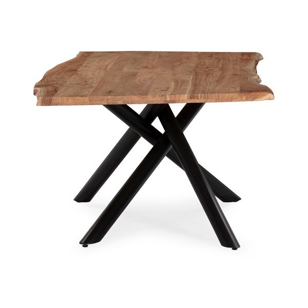 Tavolo da pranzo in acacia massiccia 100x220 cm Anuri – MOME-image-3