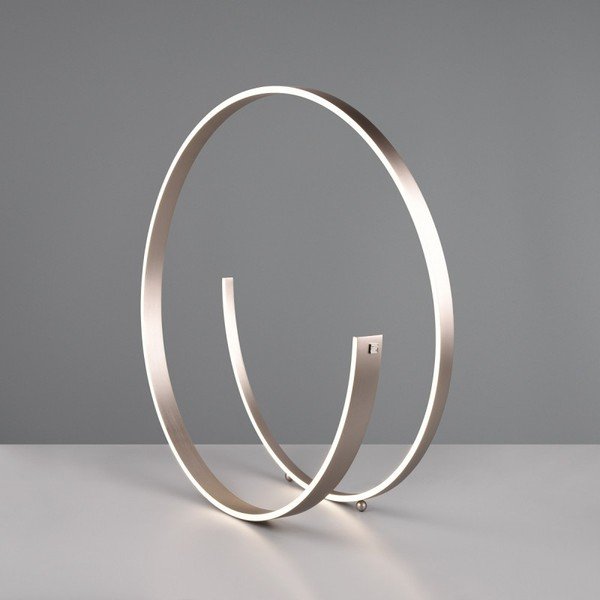 Lampada da terra a LED grigia con controllo vocale/app mobile con paralume in metallo (altezza 75 cm) Cinardi - CINQUE-image-4