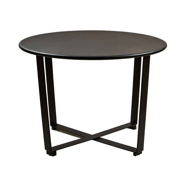 Tavolino rotondo in metallo nero ø 62 cm Wismar - Villa Collection