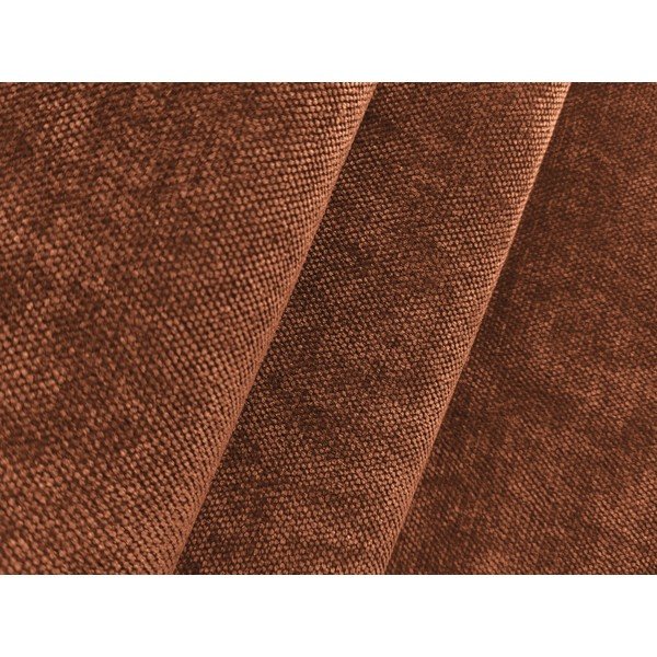 Divano color terracotta con rivestimento in ciniglia 204 cm Omao – Makamii-image-4
