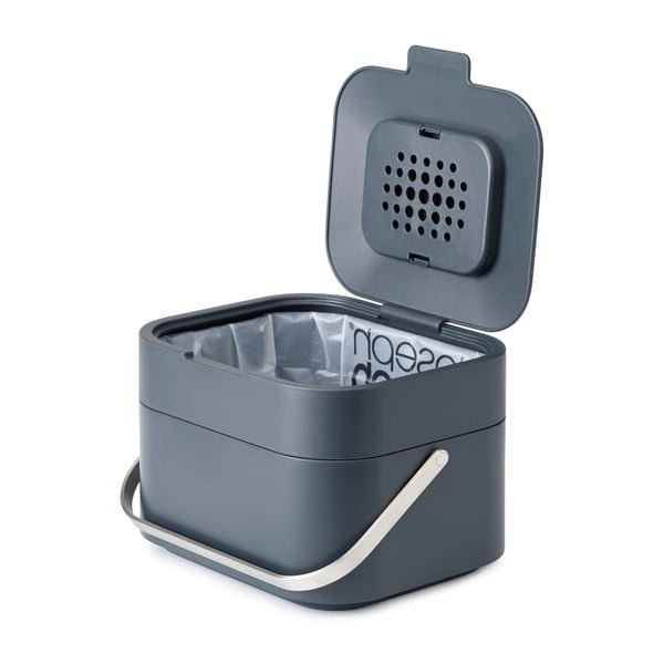 Contenitore grigio per rifiuti compostabili 4 l Intelligent Waste - Joseph Joseph-image-1