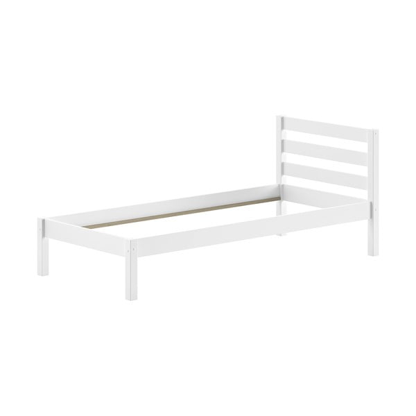 Letto da bambini bianco in pino massiccio rete non inclusa 90x200 cm Pino – Vipack