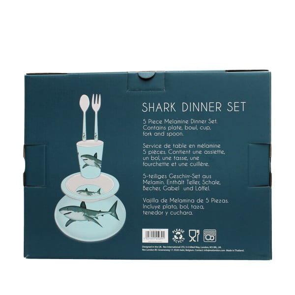Set da pranzo per bambini 5 pz Sharks – Rex London-image-3