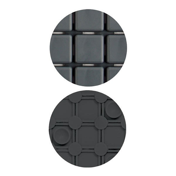 Set di tappetini antiscivolo 5 pz per la vasca 13x13 cm Quadro – MSV-image-1