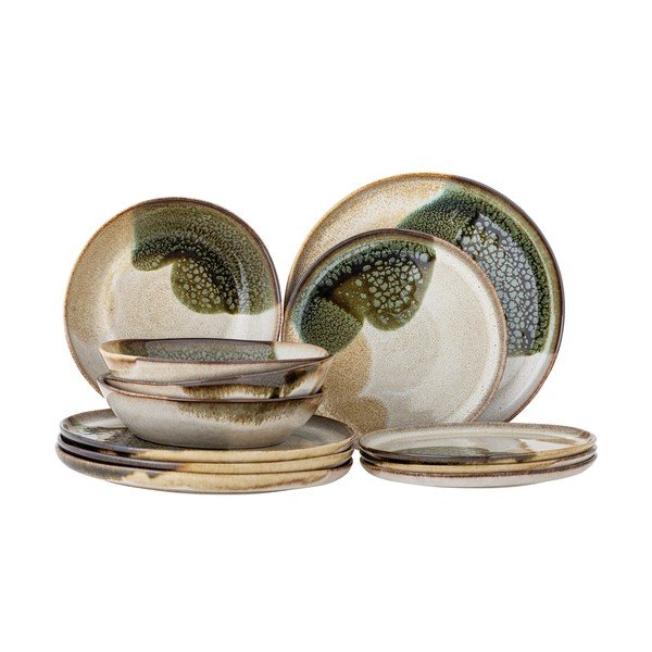 Set da pranzo in gres 12 pz per 4 persone Jules – Bloomingville