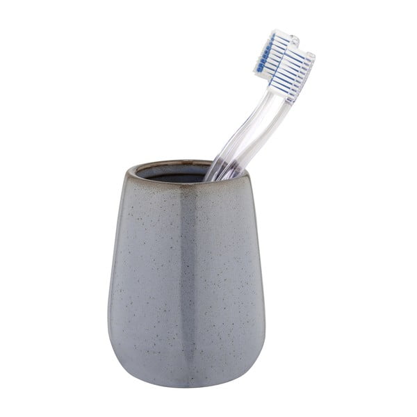 Portaspazzolino grigio in ceramica Sirmione – Wenko-image-1