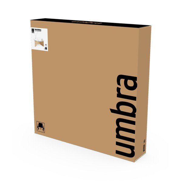 Tavolino rotondo con piano in vetro in colore naturale ø 84 cm Madera - Umbra-image-3