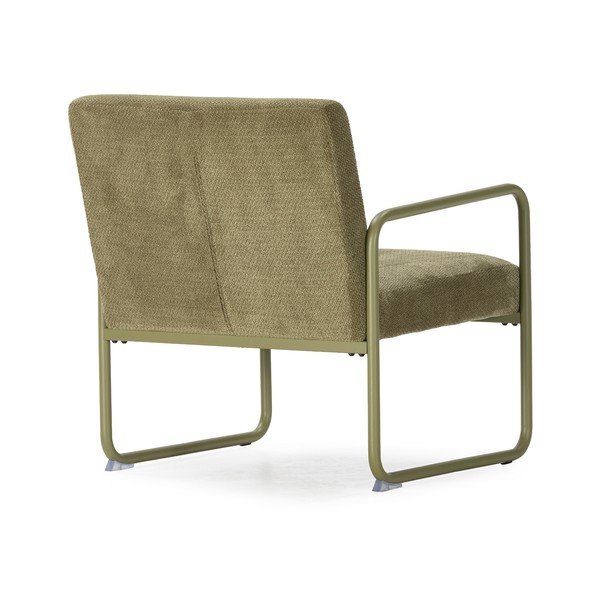 Poltrona verde con rivestimento in ciniglia Vince – MOME-image-4