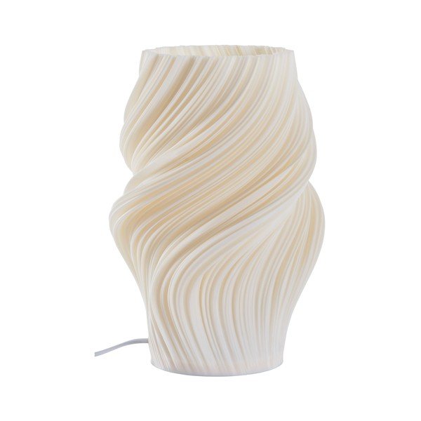 Lampada da tavolo bianca in plastica (altezza totale 27 cm) Calais – Jotex