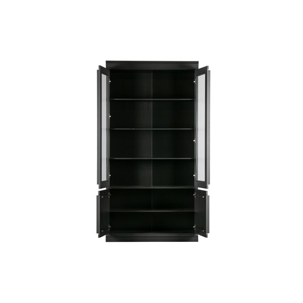 Vetrina nera in pino massiccio 110x215x44 cm Organize – WOOOD-image-4