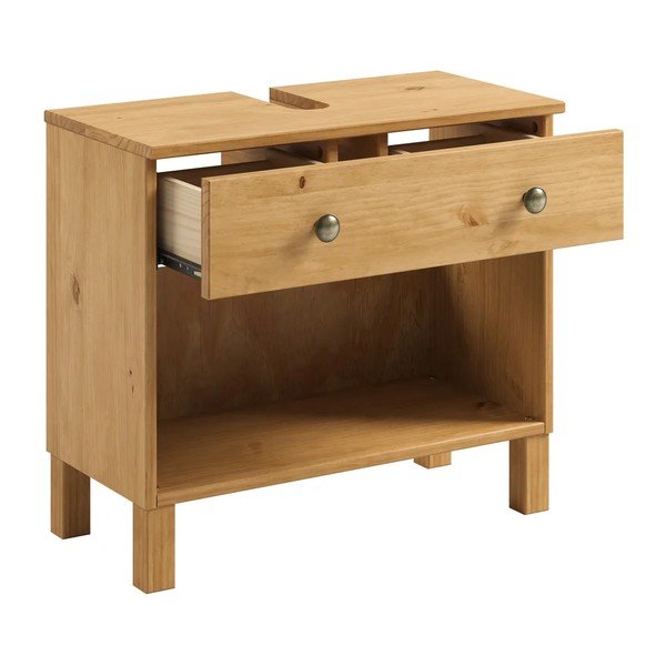 Mobile da lavabo colore naturale chiaro basso 62x55 cm Calle – Støraa-image-3