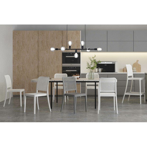 Sedie da pranzo in set grigie in plastica 2 pz Sabine – Tomasucci-image-2