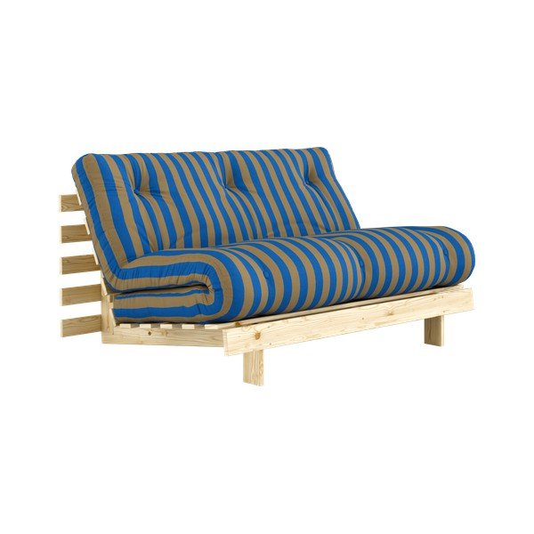 Divano blu/marrone allungabile 140 cm Roots – Karup